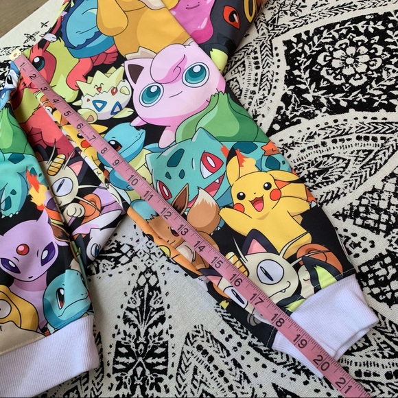Pokémon All Over Print Characters Sweatshirt Pullover Official Unisex Medium - Picture 7 of 7